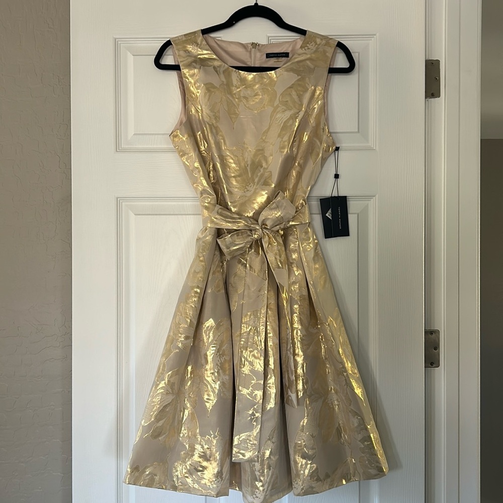 Tommy Hilfiger Tan and Gold Party Dress